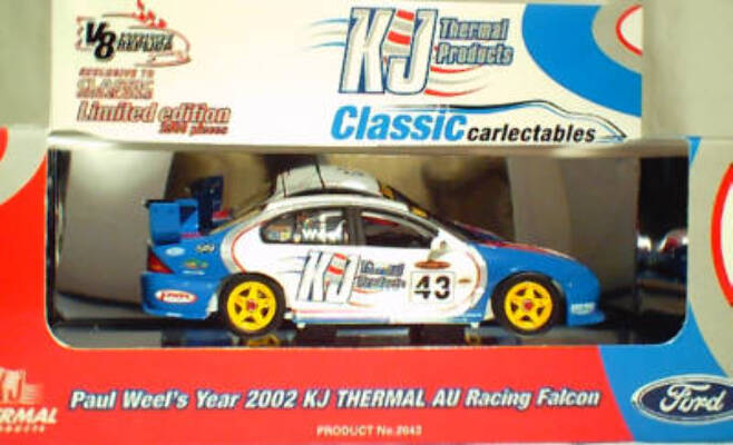 1:43 Classic Carlectables 2043 Paul Weels 2002 KJ Thermal Falcon